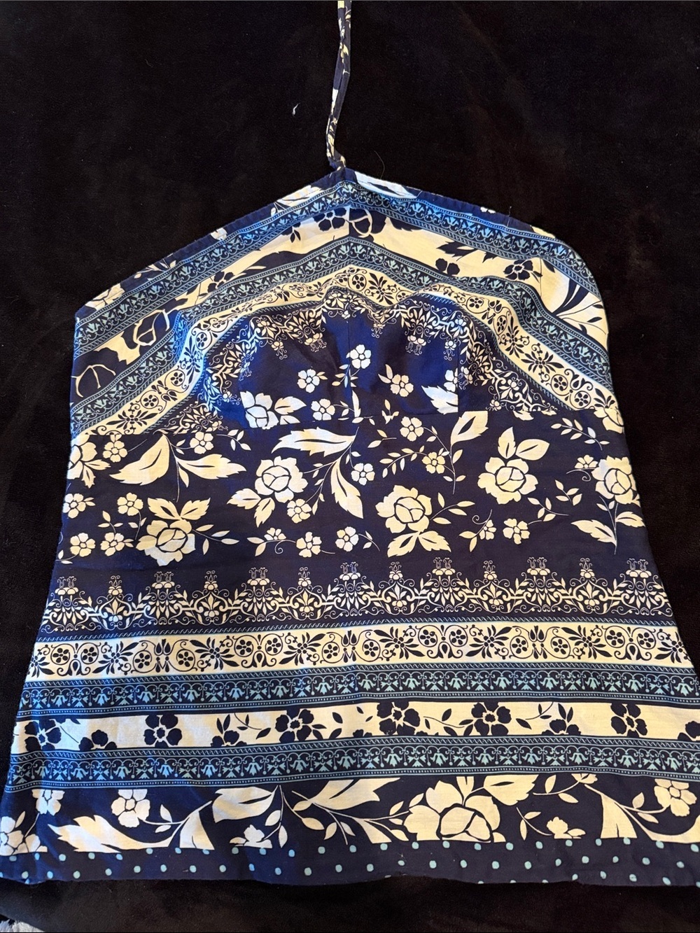LOFT Navy and White Floral Halter Tank
